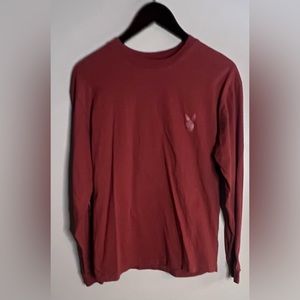 PLAYBOY/Pacsun Burgundy Long Sleeve Shirt 100% cotton Size Small
